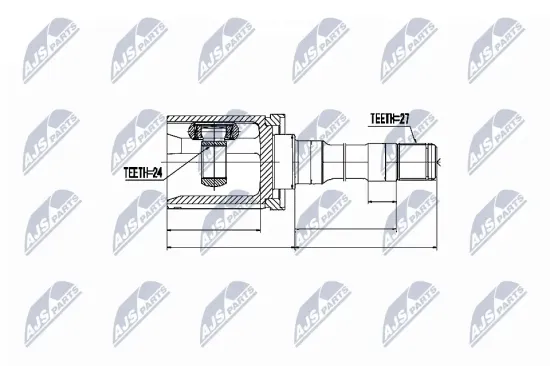 Gelenksatz, Antriebswelle Vorderachse rechts NTY NPW-BM-014 Bild Gelenksatz, Antriebswelle Vorderachse rechts NTY NPW-BM-014