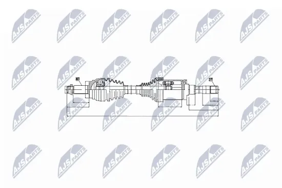 Antriebswelle Hinterachse rechts NTY NPW-AU-088 Bild Antriebswelle Hinterachse rechts NTY NPW-AU-088