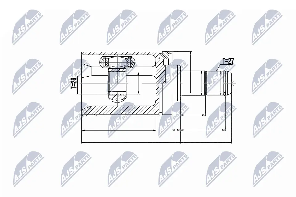 Gelenksatz, Antriebswelle Vorderachse links NTY NPW-BM-017
