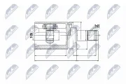 Gelenksatz, Antriebswelle Vorderachse links NTY NPW-BM-017