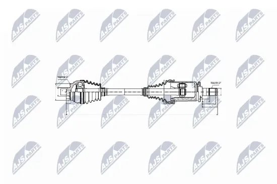 Antriebswelle Vorderachse links Vorderachse NTY NPW-BM-029 Bild Antriebswelle Vorderachse links Vorderachse NTY NPW-BM-029