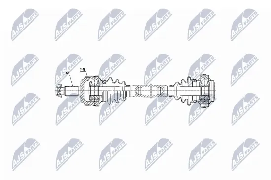 Antriebswelle Hinterachse links NTY NPW-BM-036 Bild Antriebswelle Hinterachse links NTY NPW-BM-036