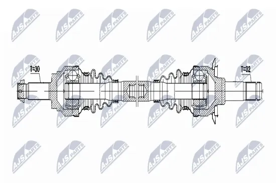 Antriebswelle Hinterachse rechts NTY NPW-BM-041 Bild Antriebswelle Hinterachse rechts NTY NPW-BM-041