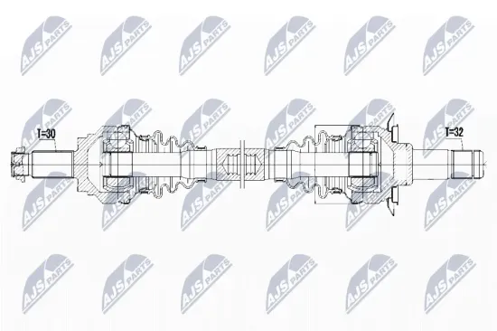 Antriebswelle Vorderachse rechts NTY NPW-CT-009 Bild Antriebswelle Vorderachse rechts NTY NPW-CT-009