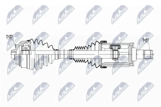 Antriebswelle Vorderachse links Vorderachse NTY NPW-BM-045 Bild Antriebswelle Vorderachse links Vorderachse NTY NPW-BM-045