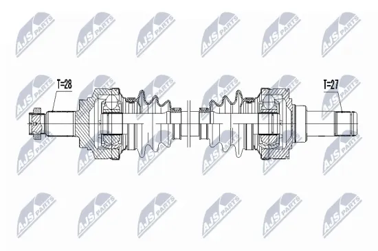 Antriebswelle Hinterachse links NTY NPW-BM-047 Bild Antriebswelle Hinterachse links NTY NPW-BM-047
