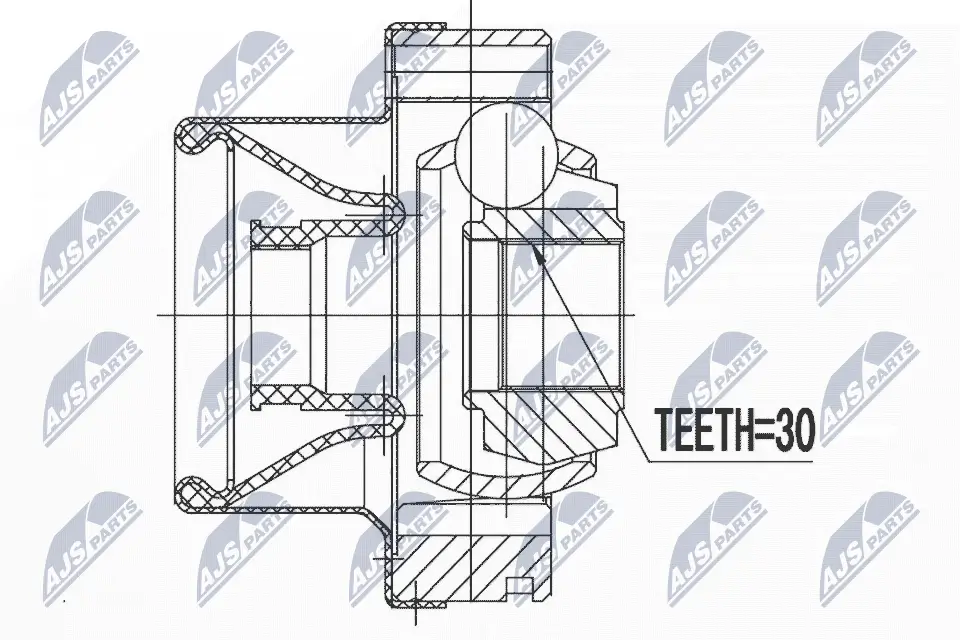 Gelenk, Gelenkwelle getriebeseitig NTY NPW-BM-072