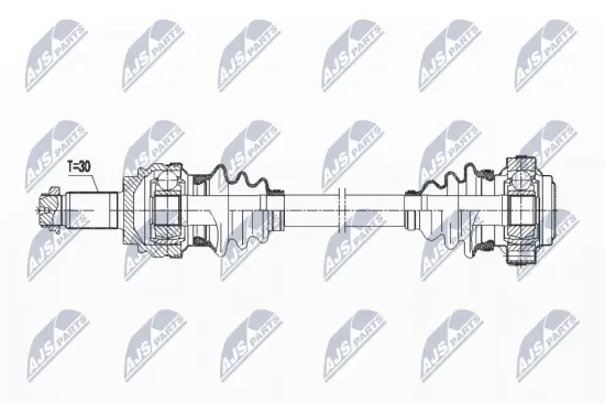 Antriebswelle Hinterachse rechts NTY NPW-BM-073 Bild Antriebswelle Hinterachse rechts NTY NPW-BM-073