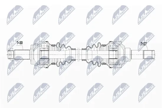 Antriebswelle Hinterachse links NTY NPW-BM-075 Bild Antriebswelle Hinterachse links NTY NPW-BM-075