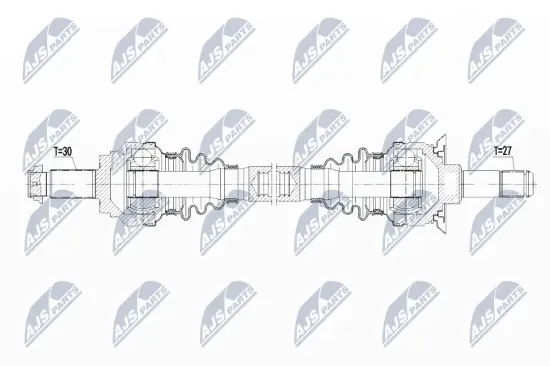 Gelenksatz, Antriebswelle Vorderachse links NTY NPW-CT-070 Bild Gelenksatz, Antriebswelle Vorderachse links NTY NPW-CT-070