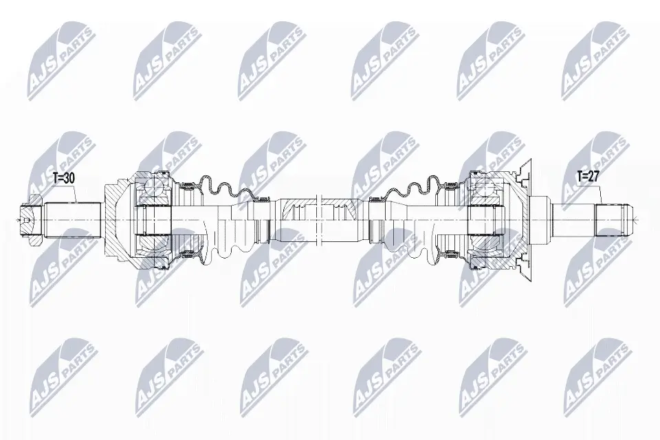 Antriebswelle Hinterachse links NTY NPW-BM-091