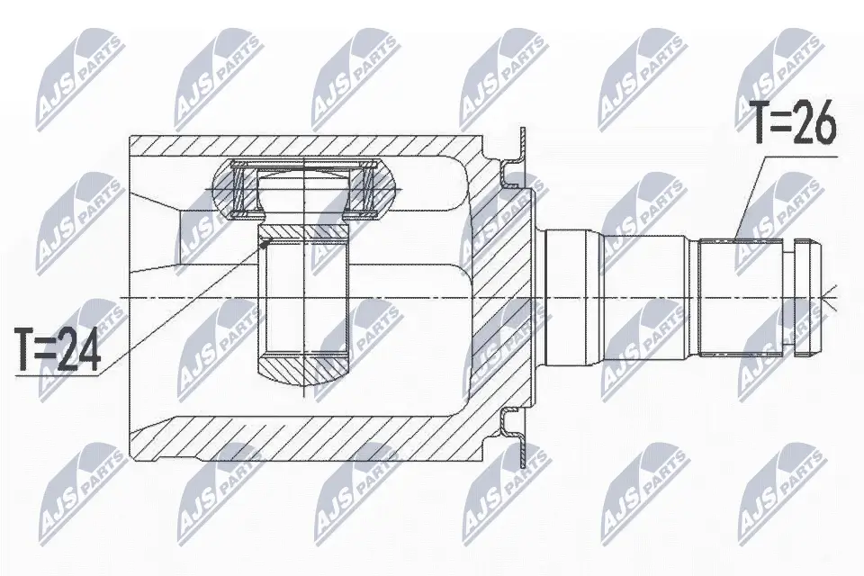 Gelenksatz, Antriebswelle Vorderachse links NTY NPW-BM-092