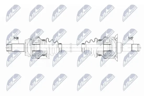 Antriebswelle Hinterachse rechts NTY NPW-BM-097 Bild Antriebswelle Hinterachse rechts NTY NPW-BM-097