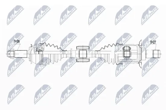 Antriebswelle Hinterachse rechts NTY NPW-BM-105 Bild Antriebswelle Hinterachse rechts NTY NPW-BM-105