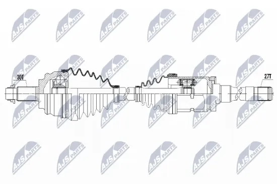 Antriebswelle Vorderachse rechts NTY NPW-BM-117 Bild Antriebswelle Vorderachse rechts NTY NPW-BM-117