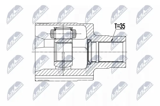 Gelenksatz, Antriebswelle Vorderachse rechts NTY NPW-BM-122 Bild Gelenksatz, Antriebswelle Vorderachse rechts NTY NPW-BM-122
