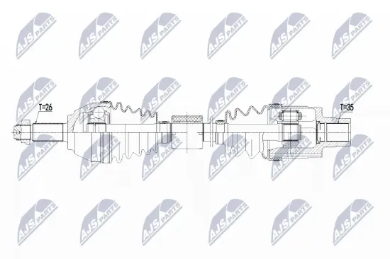 Antriebswelle Vorderachse rechts NTY NPW-BM-123 Bild Antriebswelle Vorderachse rechts NTY NPW-BM-123
