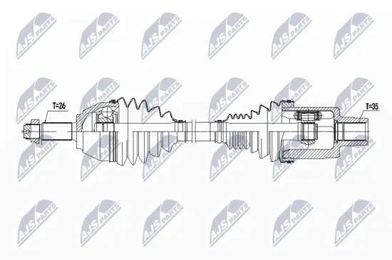 Antriebswelle Vorderachse rechts NTY NPW-BM-135 Bild Antriebswelle Vorderachse rechts NTY NPW-BM-135