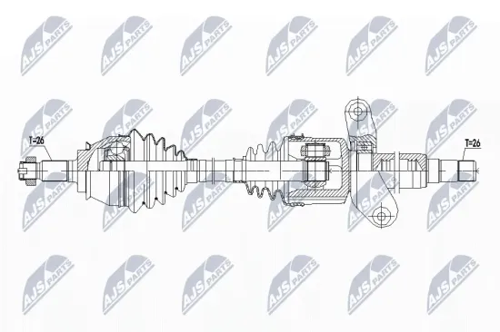 Antriebswelle Vorderachse rechts NTY NPW-BM-137 Bild Antriebswelle Vorderachse rechts NTY NPW-BM-137