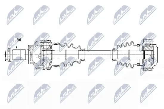 Antriebswelle Hinterachse Hinterachse links Hinterachse rechts NTY NPW-BM-150 Bild Antriebswelle Hinterachse Hinterachse links Hinterachse rechts NTY NPW-BM-150