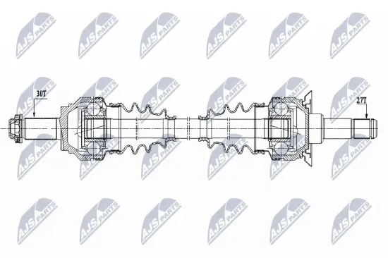 Antriebswelle Vorderachse rechts NTY NPW-CT-121 Bild Antriebswelle Vorderachse rechts NTY NPW-CT-121