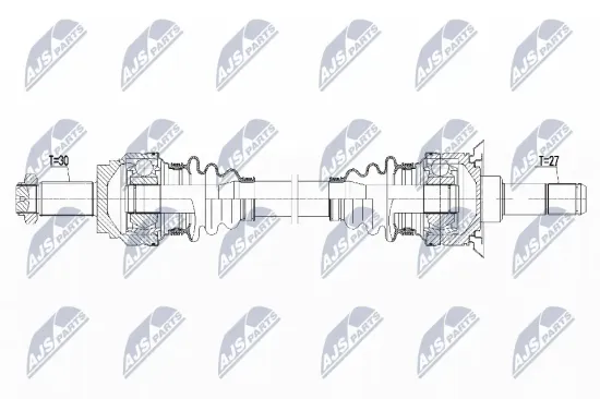 Antriebswelle Hinterachse rechts NTY NPW-BM-160 Bild Antriebswelle Hinterachse rechts NTY NPW-BM-160