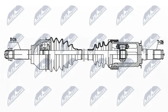 Antriebswelle Vorderachse links NTY NPW-BM-161 Bild Antriebswelle Vorderachse links NTY NPW-BM-161