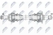 Antriebswelle Hinterachse links Hinterachse rechts NTY NPW-BM-162