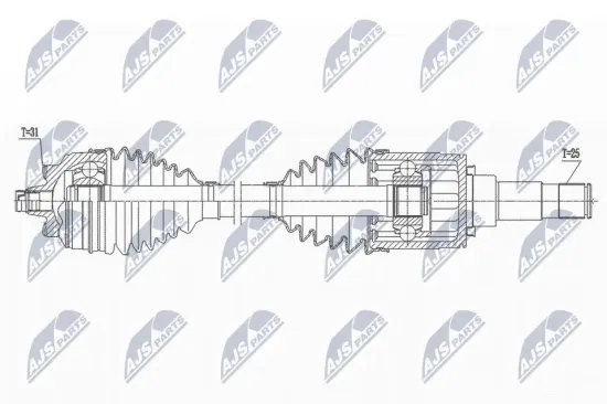 Antriebswelle Hinterachse rechts NTY NPW-BM-169 Bild Antriebswelle Hinterachse rechts NTY NPW-BM-169