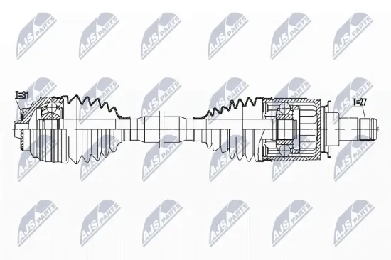 Antriebswelle Hinterachse links NTY NPW-BM-182 Bild Antriebswelle Hinterachse links NTY NPW-BM-182