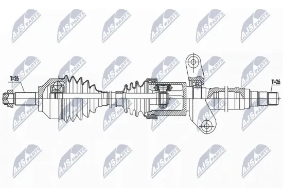 Antriebswelle Vorderachse rechts NTY NPW-BM-190 Bild Antriebswelle Vorderachse rechts NTY NPW-BM-190