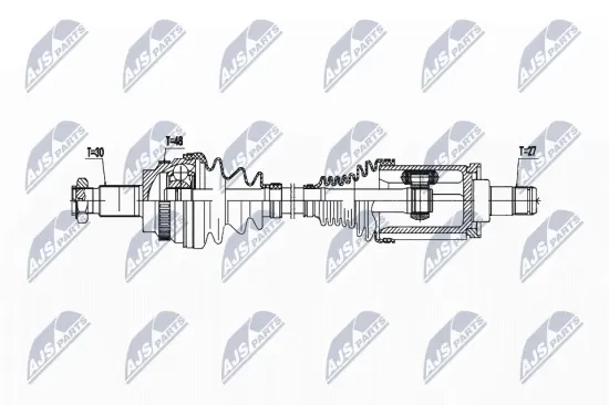 Antriebswelle Vorderachse links NTY NPW-BM-193 Bild Antriebswelle Vorderachse links NTY NPW-BM-193