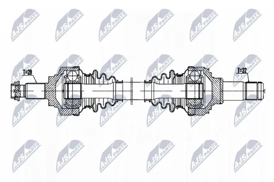 Antriebswelle Hinterachse links NTY NPW-BM-194 Bild Antriebswelle Hinterachse links NTY NPW-BM-194