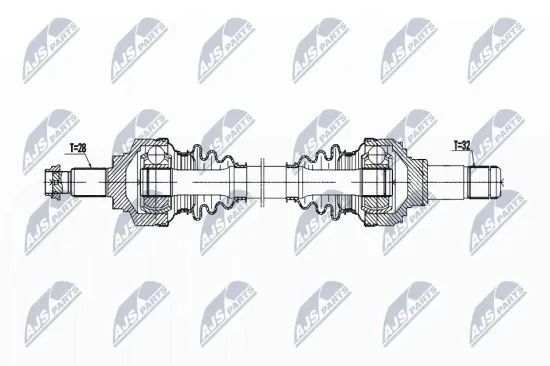 Antriebswelle Hinterachse links NTY NPW-BM-195 Bild Antriebswelle Hinterachse links NTY NPW-BM-195