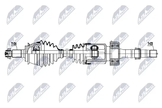 Antriebswelle Vorderachse rechts NTY NPW-BM-204 Bild Antriebswelle Vorderachse rechts NTY NPW-BM-204