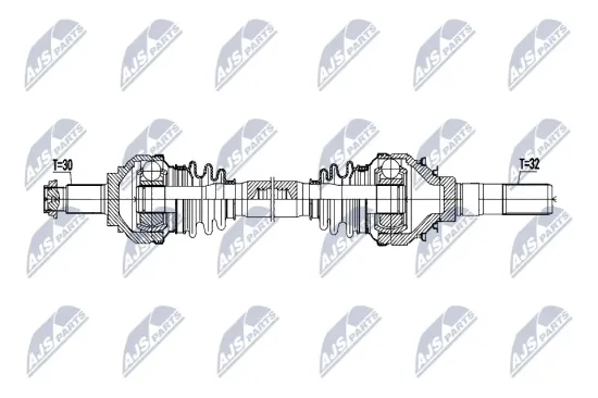 Antriebswelle Hinterachse rechts NTY NPW-BM-220 Bild Antriebswelle Hinterachse rechts NTY NPW-BM-220