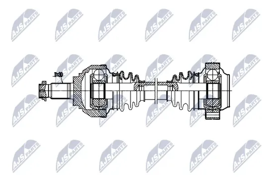 Antriebswelle Hinterachse links Hinterachse rechts NTY NPW-BM-222 Bild Antriebswelle Hinterachse links Hinterachse rechts NTY NPW-BM-222