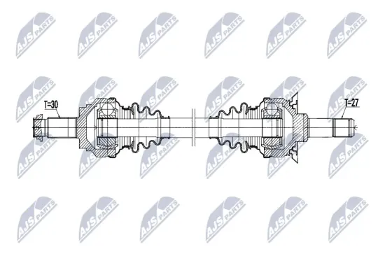 Antriebswelle Hinterachse links NTY NPW-BM-232 Bild Antriebswelle Hinterachse links NTY NPW-BM-232