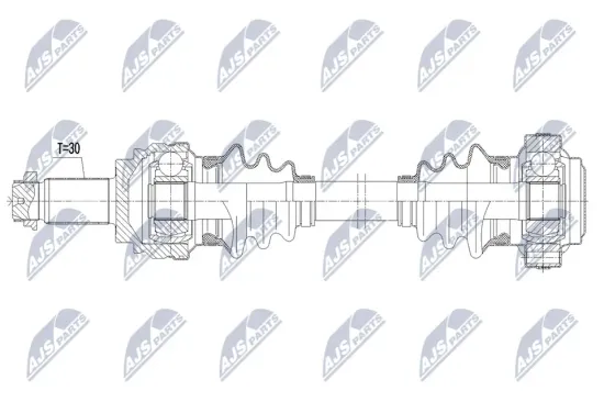 Antriebswelle Vorderachse links Vorderachse Vorderachse NTY NPW-FR-018 Bild Antriebswelle Vorderachse links Vorderachse Vorderachse NTY NPW-FR-018