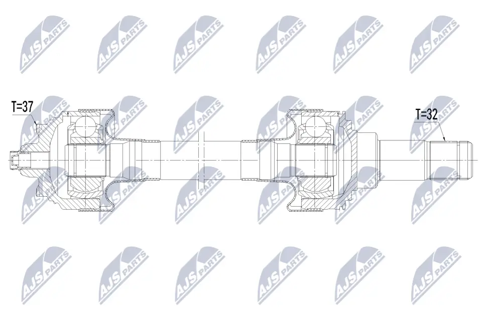 Gelenksatz, Antriebswelle Vorderachse links getriebeseitig NTY NPW-FR-023