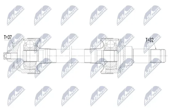 Gelenksatz, Antriebswelle Vorderachse links getriebeseitig NTY NPW-FR-023 Bild Gelenksatz, Antriebswelle Vorderachse links getriebeseitig NTY NPW-FR-023