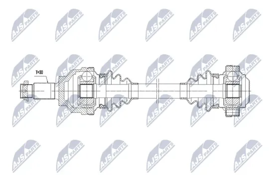 Antriebswelle Hinterachse links Hinterachse rechts NTY NPW-BM-249 Bild Antriebswelle Hinterachse links Hinterachse rechts NTY NPW-BM-249
