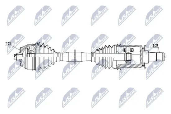 Antriebswelle Vorderachse links NTY NPW-BM-251 Bild Antriebswelle Vorderachse links NTY NPW-BM-251