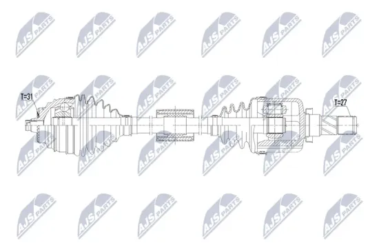 Antriebswelle Vorderachse Vorderachse rechts Vorderachse links NTY NPW-FR-030 Bild Antriebswelle Vorderachse Vorderachse rechts Vorderachse links NTY NPW-FR-030