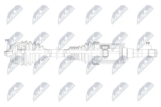 Antriebswelle Vorderachse rechts NTY NPW-BM-262 Bild Antriebswelle Vorderachse rechts NTY NPW-BM-262