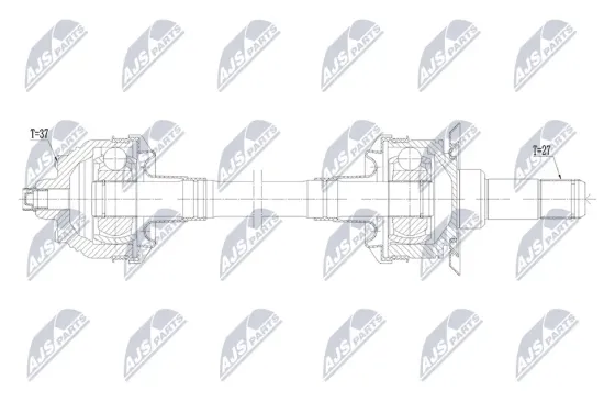 Antriebswelle Hinterachse links NTY NPW-BM-264 Bild Antriebswelle Hinterachse links NTY NPW-BM-264