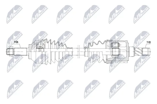 Antriebswelle Vorderachse links NTY NPW-BM-266 Bild Antriebswelle Vorderachse links NTY NPW-BM-266