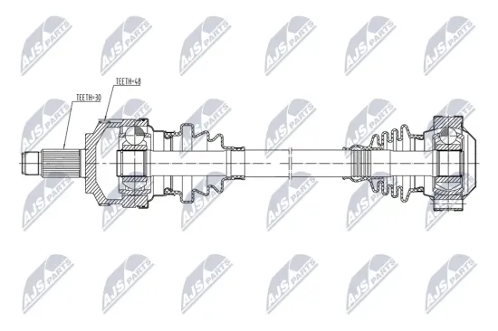 Antriebswelle Hinterachse links NTY NPW-BM-270 Bild Antriebswelle Hinterachse links NTY NPW-BM-270