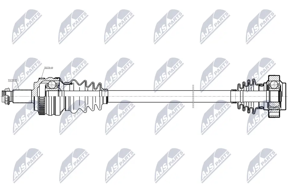 Antriebswelle Hinterachse links Hinterachse rechts NTY NPW-BM-272