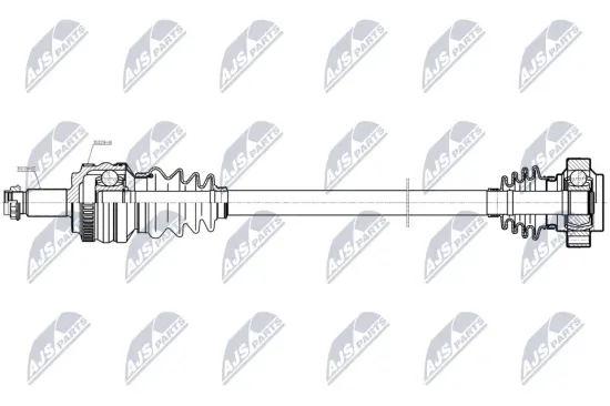 Antriebswelle Hinterachse links Hinterachse rechts NTY NPW-BM-272 Bild Antriebswelle Hinterachse links Hinterachse rechts NTY NPW-BM-272